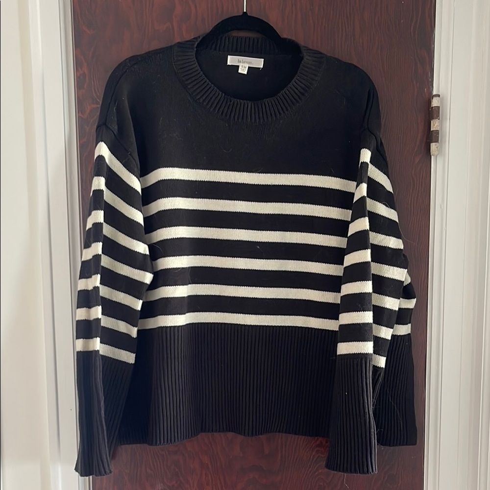 Striped Black and White Women's Sweater